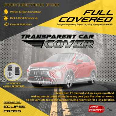 Body Cover Sarung Mobil Plastik ECLIPSE CROSS Tebal Anti Air WATERPROOF