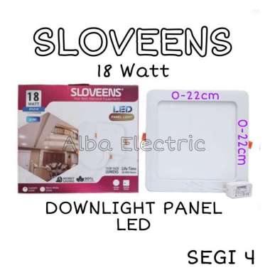 LAMPU Downlight LED 18Watt KOTAK SLOVEENS /Slim Panel LED Inbow 18 W