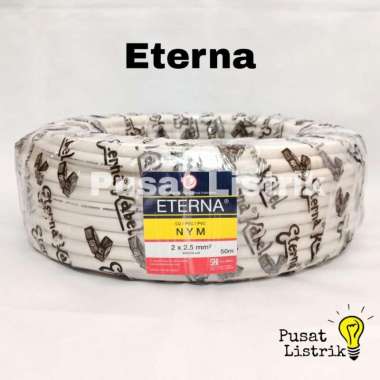 Kabel Listrik Eterna 2x2,5 50meter Kabel NYM tembaga 1 Roll 2x2,5 50m