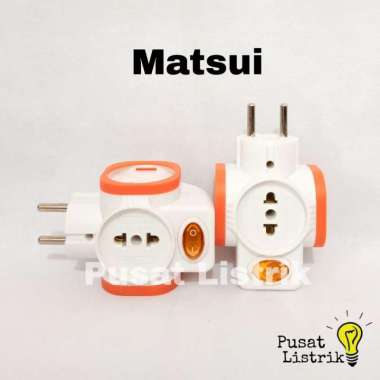 Steker T-Multi Cabang 4 Matsui Colokan 4 Cabang On/Off MT-317S