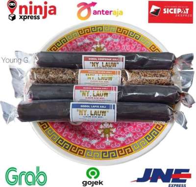 Dodol Betawi Asli Merk NY. LAUW -Mede-Wijen-Duren-Ori-Cempedak - Halal Wijen