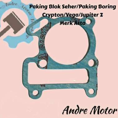 Paking Gasket Blok Seher Crypton/Vega R Lama/Jupiter Z Merk Asta Kualitas Ori