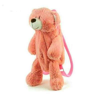Tas beruang tedy bear bulu lucu imut gemoy Wanita Boneka Mewah Pink