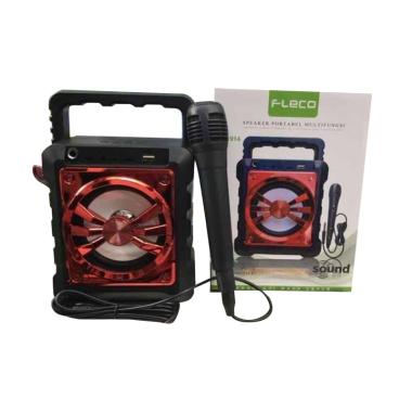 Fleco F-1914 Speaker Bluetooth Karaoke + Free Microphone MultiColor