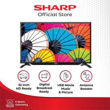 SHARP 2T-C32DC1I AQUOS Digital LED TV HD-Ready DVB-T2-USB Music/Picture [32 Inch]