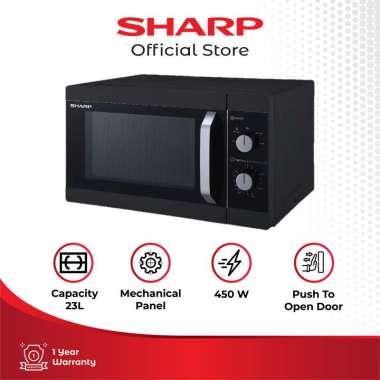 SHARP R-223MA-BK Microwave Solo [23 L] - Black