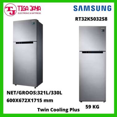 SAMSUNG KULKAS RT32K5032S8 KULKAS 2 PINTU INVERTER TECHNOLOGY TWIN COOLING PLUS RT32K50