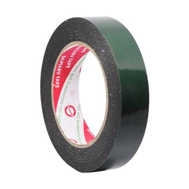 Double Tape Foam Daimaru [24 mm/1 pcs] / Lakban Isolasi Selotip Dobel Tip Hitam Hijau