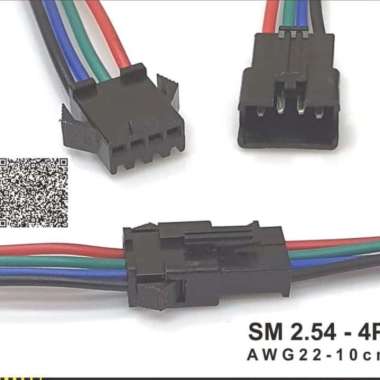 Soket terminal kabel male femae connector konektor 4p SM-2,54