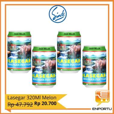 Lasegar 320 ml Rasa Melon Paket Murah 4 Kaleng/ Minuman Pereda Panas Dalam