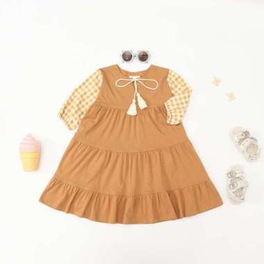 Nove Almond Brown - Dress Anak XL