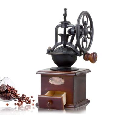 Jual H Ikea Retro Steel Wooden Coffee Bean Mill Wheel Design Hand Coffee Grinding Machine Murah September 2020 Blibli Com
