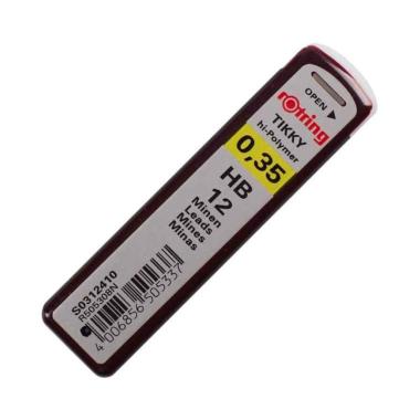 rotring Tikky Hi-Polymer Isi Pensil Mekanik [0.35 HB] HITAM  POLOS