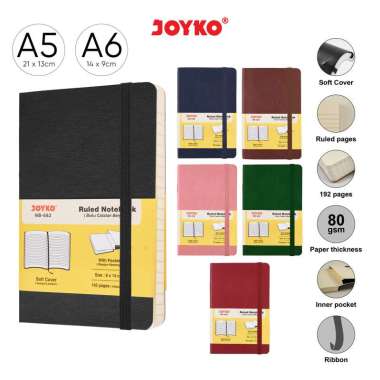 Notebook Buku Tulis Catatan Diary Agenda Joyko Soft Cover A5-Ruled Peach