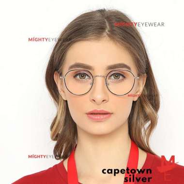 Kacamata Antiradiasi Photocromic Bluechromic Blueray Capetown Silver + PhotoChromic