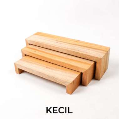 Display Rak Tangga Kayu Pajangan Rak Susun Pajang produk (isi 3 Pcs) Kecil