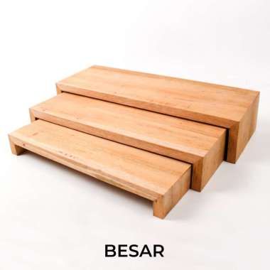 Display Rak Tangga Kayu Pajangan Rak Susun Pajang produk (isi 3 Pcs) Besar