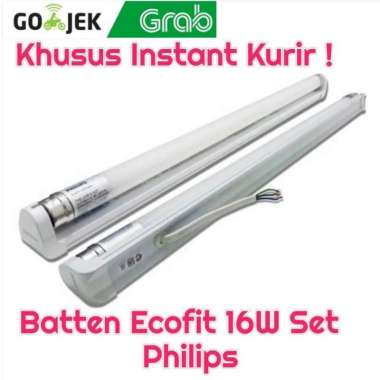Kap Lampu TL LED T8 Batten Ecofit Philips 16W Set