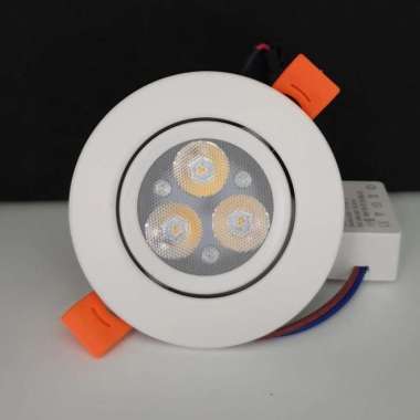 Lampu Downlight LED Spot 3 Watt Hanlite Bodi Besar Kuning
