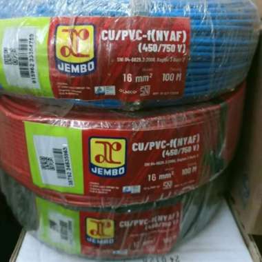 JEMBO Kabel Listrik Serabut NYAF 16 mm - 100 Meter Merah