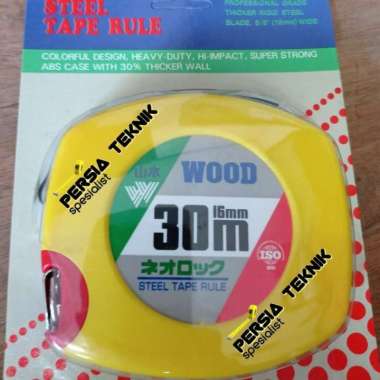 Meteran Pita Baja 30 Meter Heavy Duty Wood
