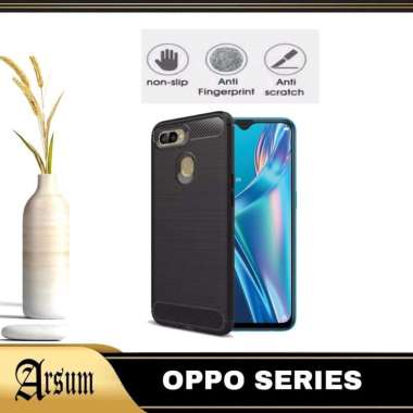Case OPPO A5S , A12 , A7 , A7X , F9 , F9 PRO ,A11K Casing Carbon terbuat dari Policarbonate dan Kare