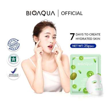 BIOAQUA Masker Sheet Mask Masker Wajah BPOM Kiwi