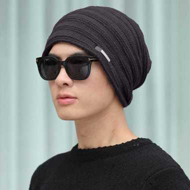 Topi kupluk RYOKI - beanie topi musim dingin winter caps topi pria One Size GRAY