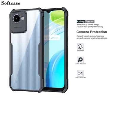 Promo Case Transparan Realme C30 Softcase Clear Back Cover Realme C30 Hitam