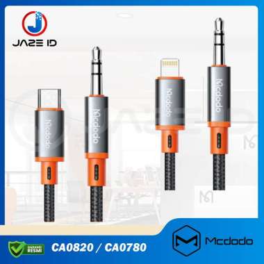 MCDODO Kabel AUX Lightning iPhone Jack 3.5MM Type C Jack 3.5MM Audio AUX LIGHTNING