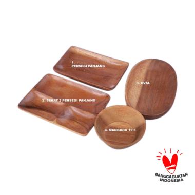 Oesing Craft Piring Kayu BROWN