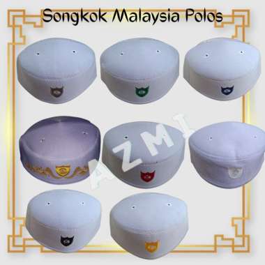 Peci Malaysia Polos Putih Logo Ka'bah Songkok Malaysia 3