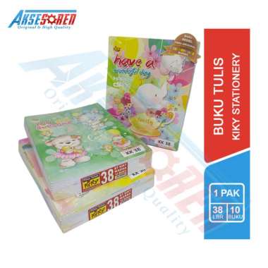 Buku Tulis Sekolah Kiky Motif Perempuan [Isi 38 Lembar/Random/10 Buku] / Write Book Kiki [1 Pack] Mu