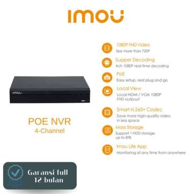 IMOU POE NVR 4CH 14P NVR1104HS-P-S3/H / N14P 1080P ONVIF