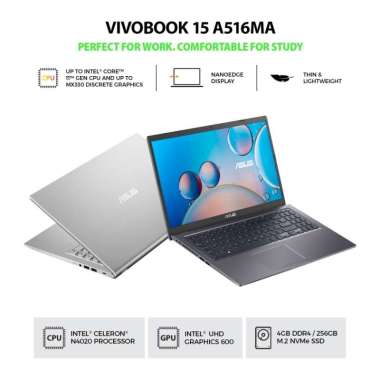 ASUS VivoBook 15 A516MAO Intel Celeron N4020 / 4GB / 256GB SSD /Intel® UHD Graphics 600 / 15.6inch /