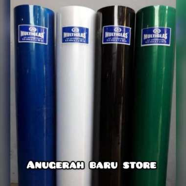 Fiber pagar plastik penutup pagar motif polos harga per 50 cm warna Biru