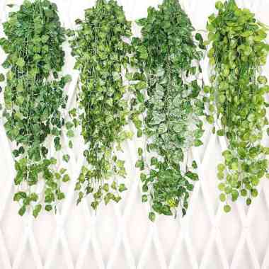 Daun Rambat Anggur Bunga Plastik Artificial Artifisial Dekorasi warna DAUN UBI JALAR