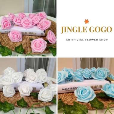 Bunga Mawar Spon Foam Artificial Dekorasi Foto Hantaran Scrapbook Hias warna Hitam