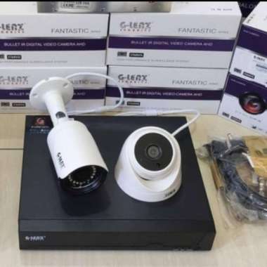 PROMO PAKET CCTV GLENZ 4 CHANNEL 2 Kamera 5MP REAL FULL HD