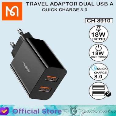 ROBOT RT-K4 ADAPTOR CHARGER 1A USB PORT ADAPTER CHARGING ANDROID MCD 18W 2USB