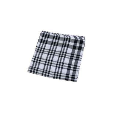 Serbet Piring / Lap Piring Premium (motif Kotak Besar) Hitam