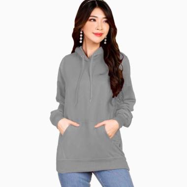 Jfashion Fleece Girl Sweater Hoodie Wanita M Abu Muda