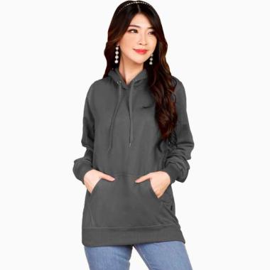 Jfashion Fleece Girl Sweater Hoodie Wanita L Abu Tua