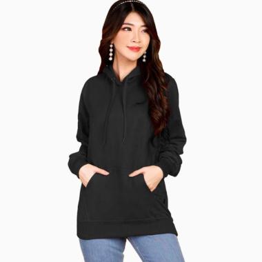 Jfashion Fleece Girl Sweater Hoodie Wanita M Hitam