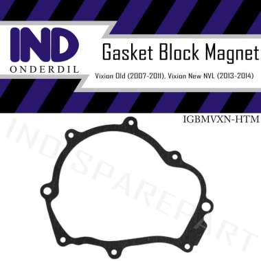 Gasket-Packing-Paking Blok-Block Magnet-Magnit Kiri Vixion Lama 2007-2011-New NVL 2013-2014 HItam