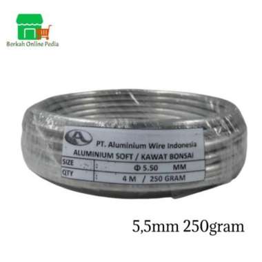Kawat Bonsai 250gram Kawat Alumunium Kawat Bonsai Ukuran 5,50ml 6mm