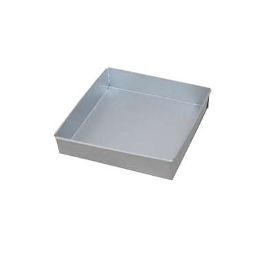 Loyang Segi 4 cm Galvalum Bentuk Kotak Cetakan Kue Bolu Cake (22cm) Silver