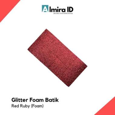 Glitter Foam Batik 3D Gold Silver Merah Biru Red Ruby Blue Sapphire Emas Abu Sticker Stiker Almira I