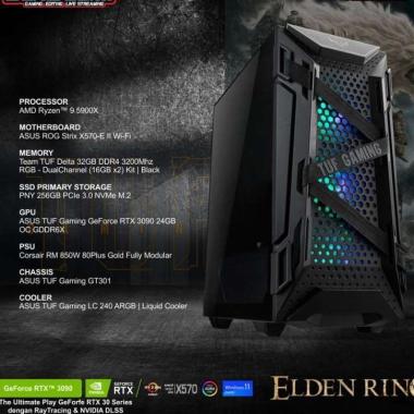 ASUS TUF GAMING PC - Ryzen 9 5900X|RTX 3090|32GB|NVMe|AiO|Mid 2022