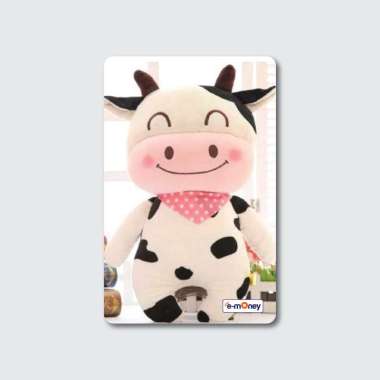 Kartu EMONEY MANDIRI Sapi Putih Gemes Hewan Animal Kartu Etoll e toll E Money E-money Winlycollectio